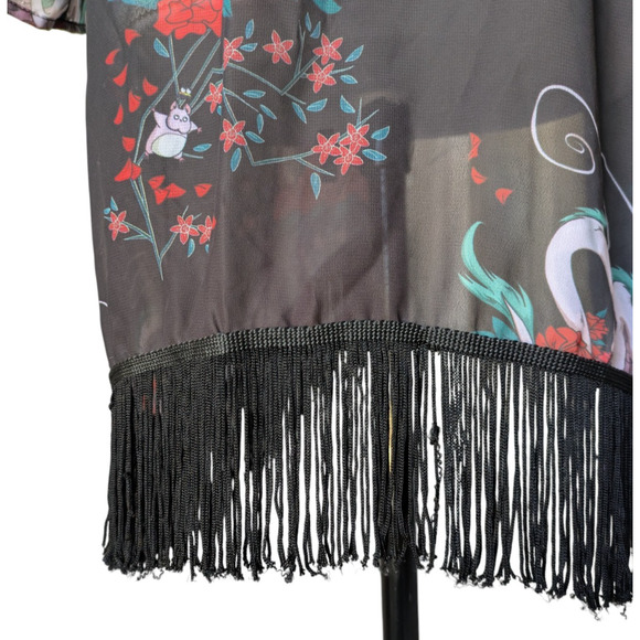 Studio Ghibli Her Universe Spirited Away Haku Kimono Size Medium Fringe Sheer - Picture 7 of 7